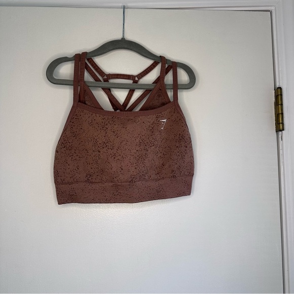 Gymshark Strappy Seamless Sports Bra Mauve Small - Picture 1 of 5